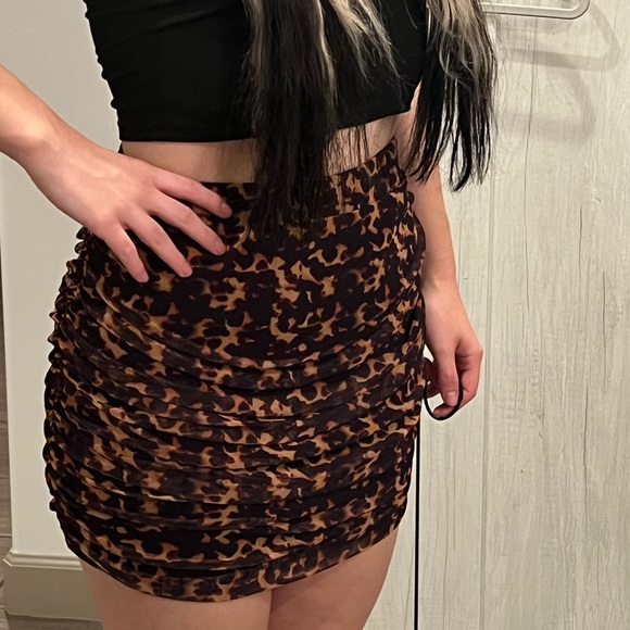 Daisy Street Dresses & Skirts - Daisy Street Animal Print Mini Skirt Festival Club Wear